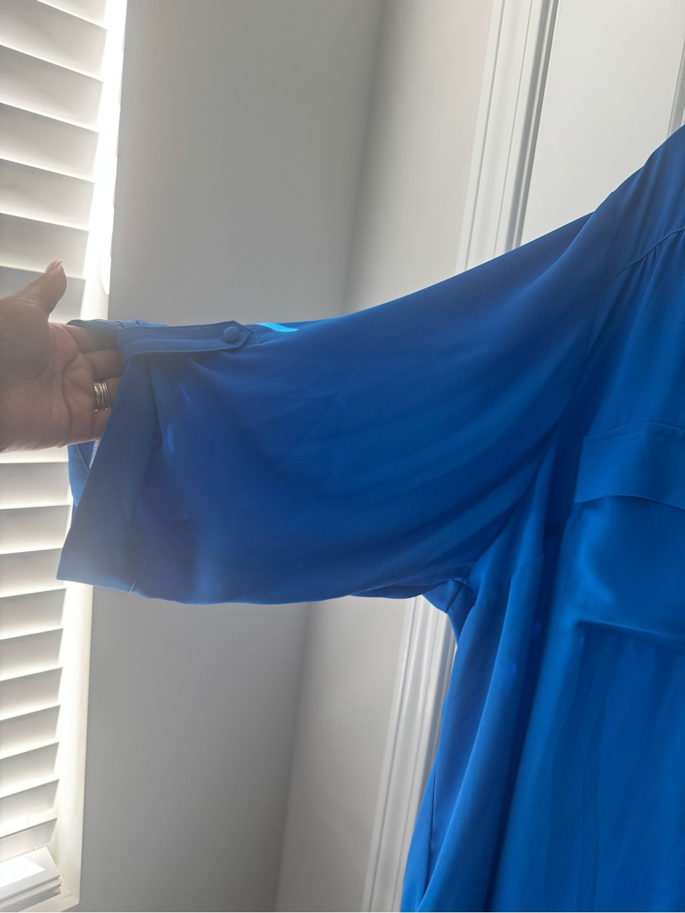 Torrid Harper 3/4 Sleeve Pullover Blouse 4x NWT Electric Blue - Picture 4 of 5